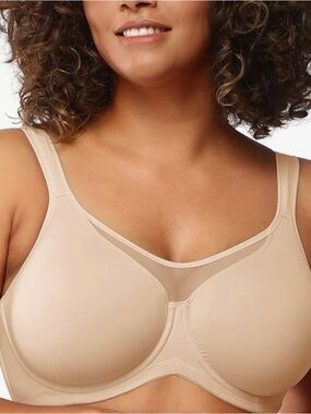HSIA Minimizer Sz 44C Full Coverage Coolcomfort T Shirt Unlined Bra Underwire